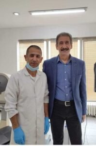 Ambasador Palestine u BiH Rizq N.M. Namoura sa dr. Saedom El-Halabijem u ordinaciji na redovnom oftalmološkom pregledu